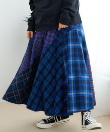 MILKFED. | PLAID PATCHWORK SKIRT(スカート)