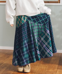 MILKFED. | PLAID PATCHWORK SKIRT(スカート)