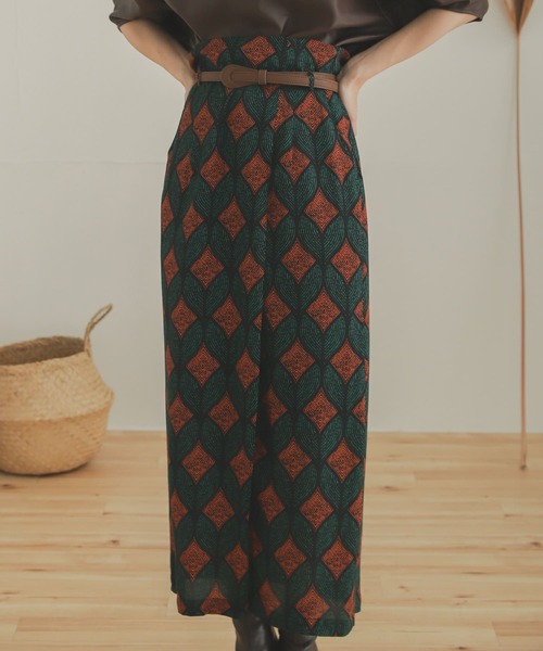 SENSE OF PLACE by URBAN RESEARCH（センスオブプレイスバイアーバンリサーチ）の「【WEB限定】アフリカンプリントラップスカート（スカート・レディース・イエロー系その他/オレンジ系その他・ONE）」の11枚目の写真