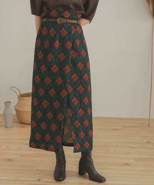 SENSE OF PLACE by URBAN RESEARCH（センスオブプレイスバイアーバンリサーチ）の「【WEB限定】アフリカンプリントラップスカート（スカート・レディース・イエロー系その他/オレンジ系その他・ONE）」の12枚目の写真