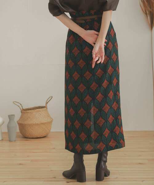 SENSE OF PLACE by URBAN RESEARCH（センスオブプレイスバイアーバンリサーチ）の「【WEB限定】アフリカンプリントラップスカート（スカート・レディース・イエロー系その他/オレンジ系その他・ONE）」の15枚目の写真