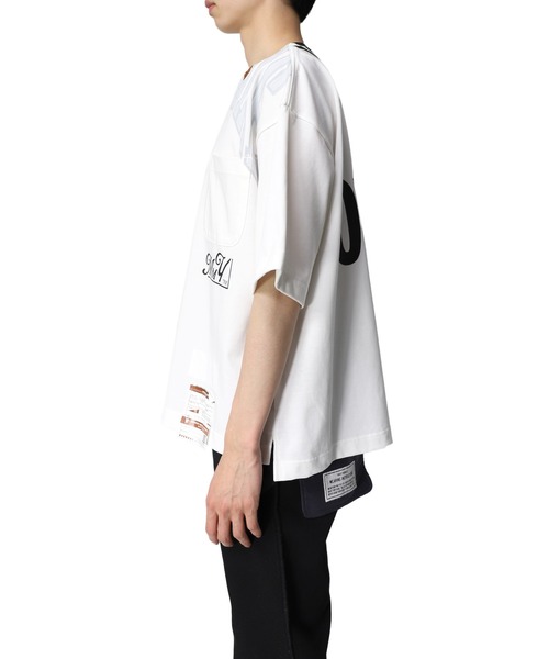 Maison MIHARA YASUHIRO（メゾンミハラヤスヒロ）の「【Maison MIHARA YASUHIRO】 ANTINOMIE プリンテッドTシャツ/ ANTINOMIE Printed T-shirt（Tシャツ/カットソー・メンズ・ホワイト/ブラック・44/46/48）」の3枚目の写真