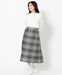 O'Neil of Dublin 【別注】クラシックモデル リネンキルトスカート ロング 81cm