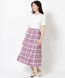 O'Neil of Dublin 【別注】クラシックモデル リネンキルトスカート ロング 81cm