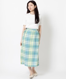 O'Neil of Dublin 【別注】クラシックモデル リネンキルトスカート ロング 81cm
