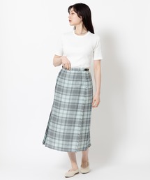 O'Neil of Dublin 【別注】クラシックモデル リネンキルトスカート ロング 81cm