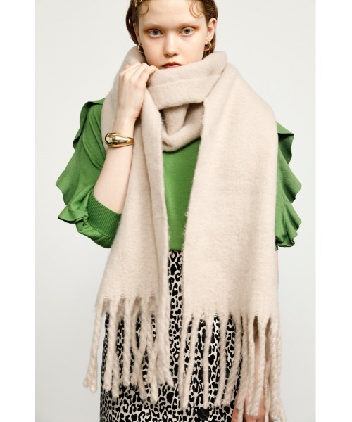 SLY（スライ）の「LIMITED ITEM MUFFLER マフラー（マフラー・レディース・ライトベージュ/ブルー・FREE）」の4枚目の写真