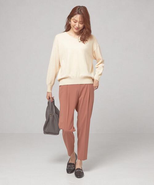 closet story（クローゼットストーリー）の「＜closet story（クローゼットストーリー）＞ユル Vネック ニット（ニット/セーター・レディース・ライトブルー/ナチュラル/ベージュ・FREE）」の8枚目の写真