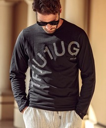 1PIU1UGUALE3  RELAX  | 1PIU1UGUALE3 RELAX(ウノピゥウノウグァーレトレ)ラインストーンロゴ長袖Tシャツ(Tシャツ/カットソー)