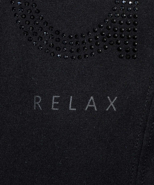 1PIU1UGUALE3  RELAX （ウノピゥウノウグァーレトレ リラックス）の「1PIU1UGUALE3 RELAX(ウノピゥウノウグァーレトレ)ラインストーンロゴ スマートシルエット 長袖Tシャツ（Tシャツ/カットソー・メンズ・ホワイト/ブラック/ブラック×ブラック・S/M/L/XL/XXL）」の7枚目の写真