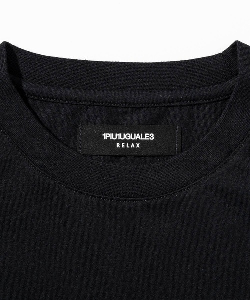 1PIU1UGUALE3  RELAX （ウノピゥウノウグァーレトレ リラックス）の「1PIU1UGUALE3 RELAX(ウノピゥウノウグァーレトレ)ラインストーンロゴ スマートシルエット 長袖Tシャツ（Tシャツ/カットソー・メンズ・ホワイト/ブラック/ブラック×ブラック・S/M/L/XL/XXL）」の9枚目の写真