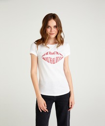 ラミネートショート丈ヘム半袖Tシャツ・カットソー