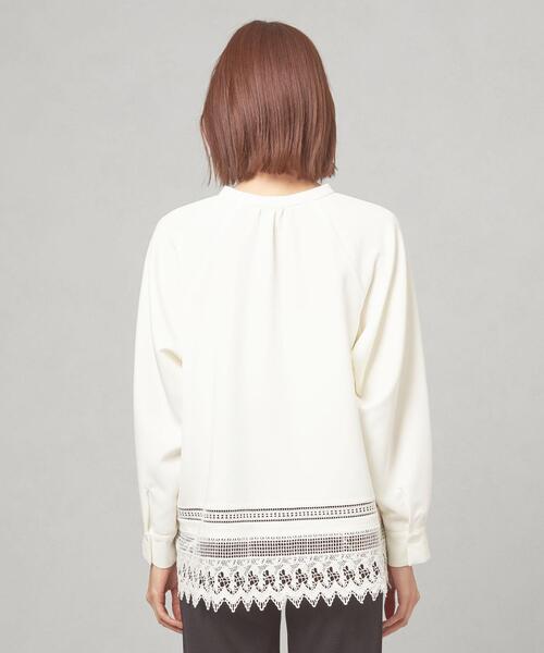 closet story（クローゼットストーリー）の「＜closet story（クローゼットストーリー）＞バックレース ブラウス（シャツ/ブラウス・レディース・ブラック/オフホワイト・FREE）」の8枚目の写真