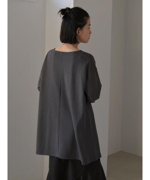 AMERICAN HOLIC（アメリカンホリック）の「サイドスリットボートネックカットプルオーバー（Tシャツ/カットソー・レディース・チャコールグレー/ブラウン・M/L）」の17枚目の写真