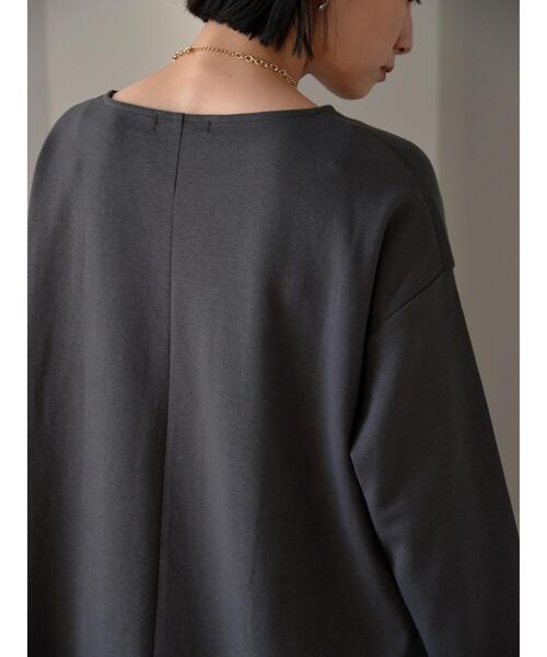 AMERICAN HOLIC（アメリカンホリック）の「サイドスリットボートネックカットプルオーバー（Tシャツ/カットソー・レディース・チャコールグレー/ブラウン・M/L）」の19枚目の写真