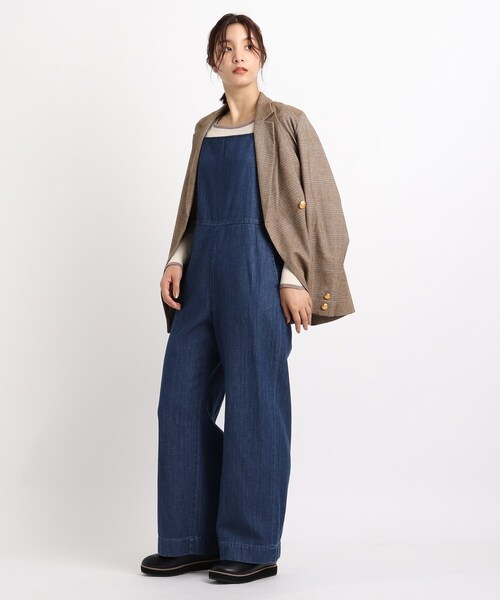 grove（グローブ）の「Leeデニムサロペット（サロペット/オーバーオール・レディース・ネイビー/ブルー・02）」の9枚目の写真
