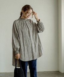 PUAL CE CIN | 綿花刺繍ハイネックブラウス(シャツ/ブラウス)