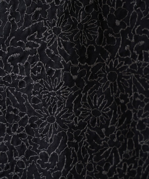 PUAL CE CIN（ピュアルセシン）の「綿花刺繍ハイネックブラウス（シャツ/ブラウス・レディース・ブラック/ベージュ・FREE）」の11枚目の写真