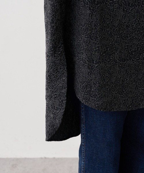 PUAL CE CIN（ピュアルセシン）の「綿花刺繍ハイネックブラウス（シャツ/ブラウス・レディース・ブラック/ベージュ・FREE）」の13枚目の写真