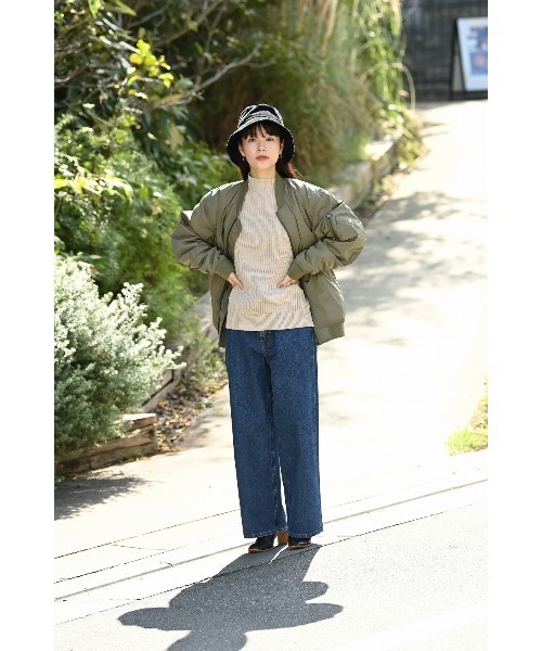 NAVY(ネイビー)の「洗えるニット 7Gワイドリブ ハイネックプルオーバー(ニット/セーター・レディース・ブラウン/ブラック/ベージュ/ワイン/ブルー・L/M)」の15枚目の写真