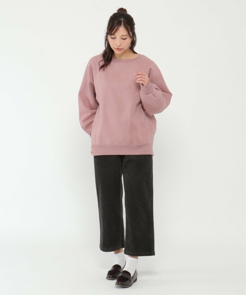 LBC（エルビーシー）の「ラグランオーバーサイズプルオーバー（Tシャツ/カットソー・レディース・ダークグリーン/ピンク・M）」の16枚目の写真