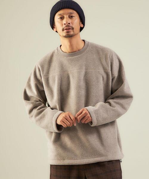 green label relaxing(グリーンレーベルリラクシング)の「ソフトフリース クルーネック 長袖 トップス(その他トップス・メンズ・ベージュ/ブラック/グレー・XL/L/S/M)」の4枚目の写真
