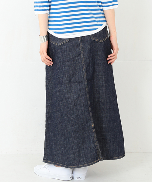 BEAMS BOY（ビームスボーイ）の「BEAMS BOY / デニム マキシスカート（デニムスカート・レディース・インディゴブルー・0/1）」の20枚目の写真