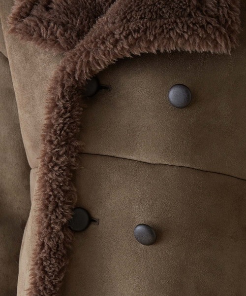 MADEMOISELLE ROPE'(マドモアゼル ロペ)の「【CHE'VRE et Branche' Europe'en】フェイクムートンコート(ムートンコート・レディース・ベージュ/カーキ・FREE)」の14枚目の写真