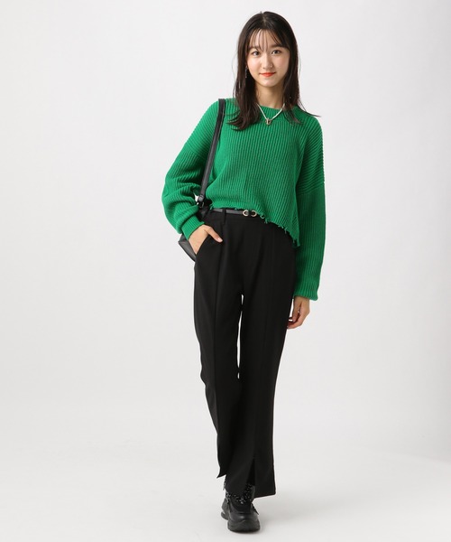 repipi armario(レピピ アルマリオ)の「ベルトツキセミフレアパンツ(デニムパンツ・キッズ・ブラック・LARGE/MEDIUM/SMALL)」の19枚目の写真