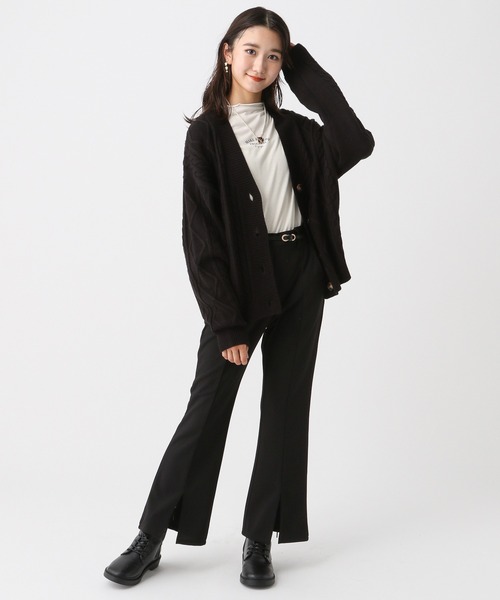 repipi armario(レピピ アルマリオ)の「ベルトツキセミフレアパンツ(デニムパンツ・キッズ・ブラック・LARGE/MEDIUM/SMALL)」の17枚目の写真