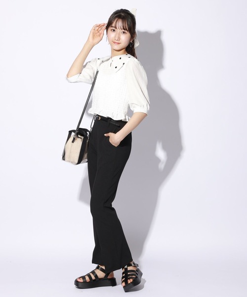 repipi armario(レピピ アルマリオ)の「ベルトツキセミフレアパンツ(デニムパンツ・キッズ・ブラック・LARGE/MEDIUM/SMALL)」の21枚目の写真