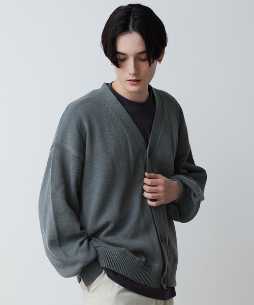 CLEL】Balloon Sleeve Loose Knit Cardigan / バルーン袖 ルーズ