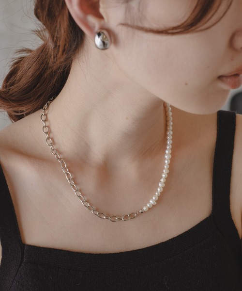 Kastane（カスタネ）の「【fiw.】ミックスパールネックレス（ネックレス・レディース・シルバー/ゴールド・FREE）」の5枚目の写真
