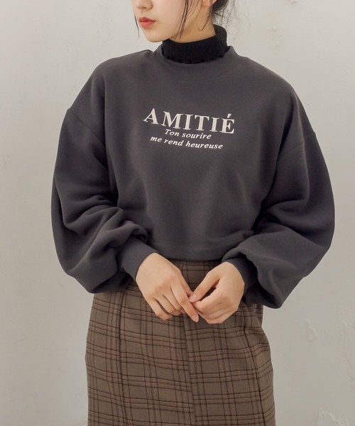 OLIVE des OLIVE（オリーブデオリーブ）の「【WEB限定カラー有】ロゴショートスウェット（スウェット・レディース・ホワイト/ピンク/ブルー/スミクロ・FREE）」の3枚目の写真