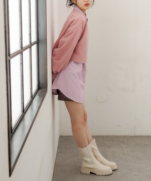 OLIVE des OLIVE（オリーブデオリーブ）の「【WEB限定カラー有】ロゴショートスウェット（スウェット・レディース・ホワイト/ピンク/ブルー/スミクロ・FREE）」の14枚目の写真