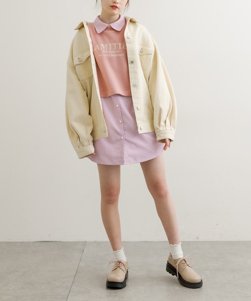 OLIVE des OLIVE（オリーブデオリーブ）の「【WEB限定カラー有】ロゴショートスウェット（スウェット・レディース・ホワイト/ピンク/ブルー/スミクロ・FREE）」の21枚目の写真