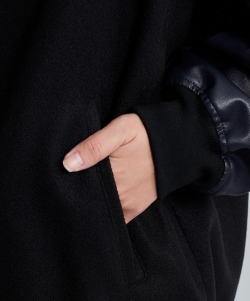 cepo（セポ）の「メルトンスタジャン（スタジャン・レディース・ブラック/ネイビー・M）」の8枚目の写真