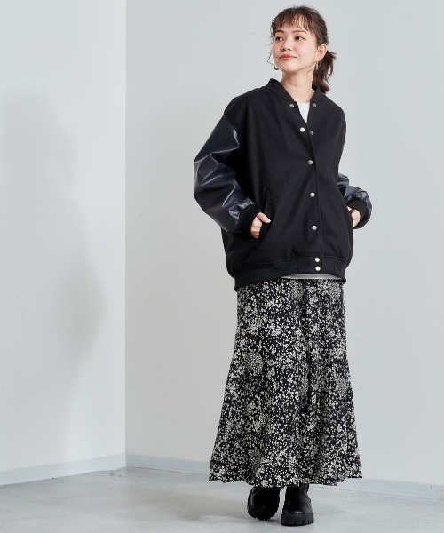 cepo（セポ）の「メルトンスタジャン（スタジャン・レディース・ブラック/ネイビー・M）」の10枚目の写真