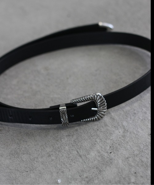 y/m by れぽすけ（イムバイレポスケ）の「ウエスタンロングテールベルト（ベルト・メンズ・ブラック・FREE）」の2枚目の写真