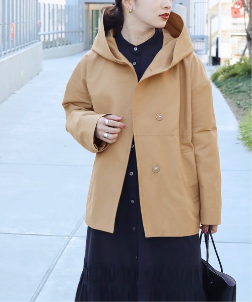 JOURNAL STANDARD(ジャーナルスタンダード)の「グログランフードコート◆(その他アウター・レディース・ブラック/ベージュ・38/36)」の18枚目の写真