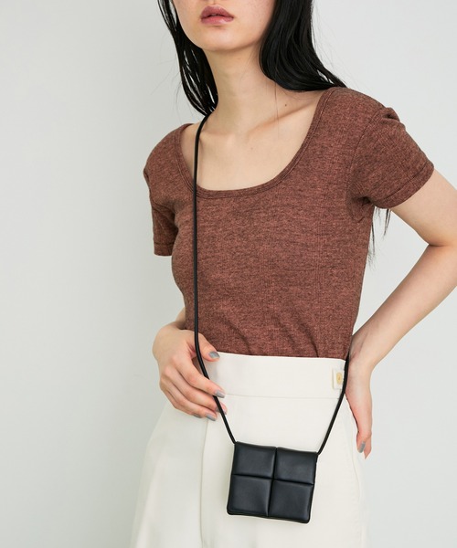 ADD CULUMN(アドカラム)の「【ADD CULUMN】PUFF - MINI MINI(ショルダーバッグ・レディース・オレンジ系その他/オフホワイト/ブラック/ダークラベンダー・FREE)」の3枚目の写真