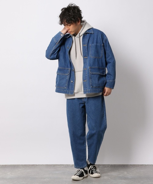 LAKOLE（ラコレ）の「テンオンスカバーオール[セットアップ対応]  / 260730（カバーオール・メンズ・ブラック/ネイビー/サックスブルー・MEDIUM/LARGE）」の18枚目の写真