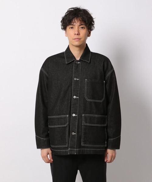 LAKOLE（ラコレ）の「テンオンスカバーオール[セットアップ対応]  / 260730（カバーオール・メンズ・ブラック/ネイビー/サックスブルー・MEDIUM/LARGE）」の21枚目の写真