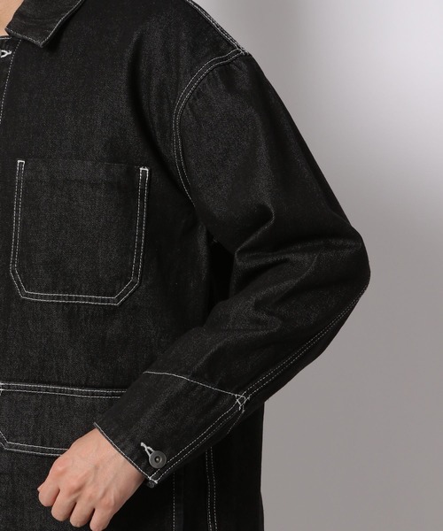 LAKOLE（ラコレ）の「テンオンスカバーオール[セットアップ対応]  / 260730（カバーオール・メンズ・ブラック/ネイビー/サックスブルー・MEDIUM/LARGE）」の8枚目の写真