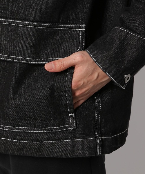 LAKOLE（ラコレ）の「テンオンスカバーオール[セットアップ対応]  / 260730（カバーオール・メンズ・ブラック/ネイビー/サックスブルー・MEDIUM/LARGE）」の11枚目の写真