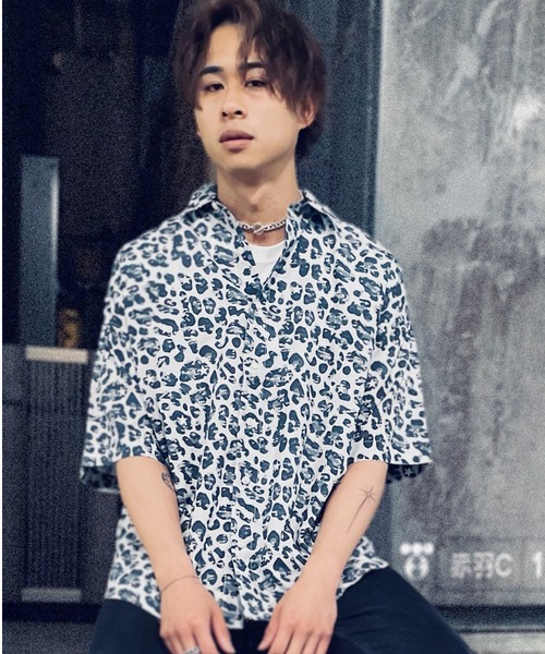 qwerty(クワーティ)の「qwerty/BlackCamo Leopard Shirts(シャツ/ブラウス・メンズ・ブラック/グレー・FREE)」の1枚目の写真