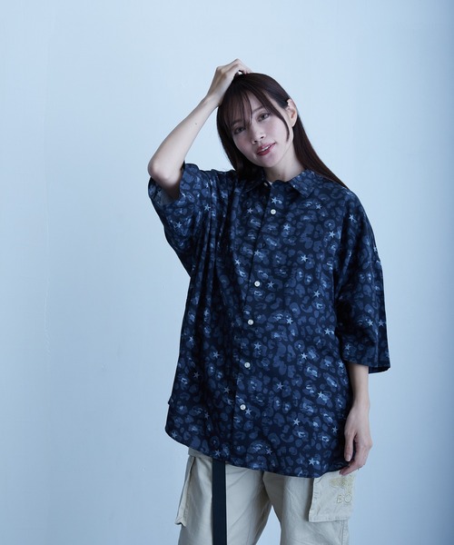 qwerty(クワーティ)の「qwerty/BlackCamo Leopard Shirts(シャツ/ブラウス・メンズ・ブラック/グレー・FREE)」の3枚目の写真