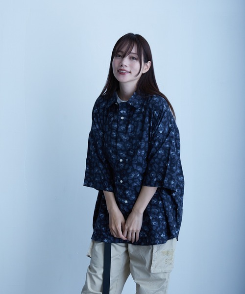 qwerty(クワーティ)の「qwerty/BlackCamo Leopard Shirts(シャツ/ブラウス・メンズ・ブラック/グレー・FREE)」の6枚目の写真