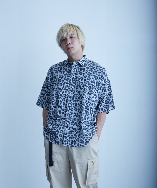 qwerty(クワーティ)の「qwerty/BlackCamo Leopard Shirts(シャツ/ブラウス・メンズ・ブラック/グレー・FREE)」の4枚目の写真