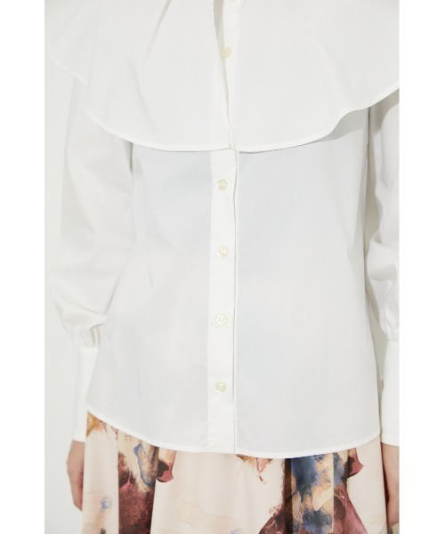 rienda（リエンダ）の「ビッグカラーシャツ（シャツ/ブラウス・レディース・ホワイト/ブラック/ブルー/マルチ・FREE）」の7枚目の写真